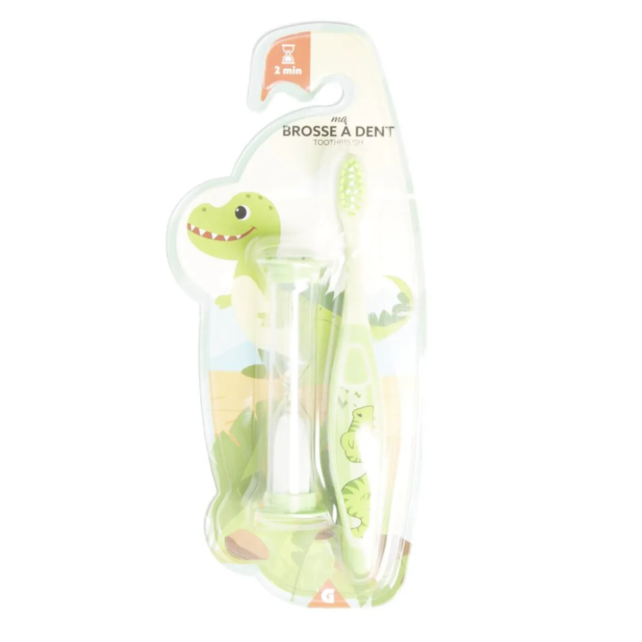 Brosse à dents pour enfant avec sablier 2min - 2 modèles