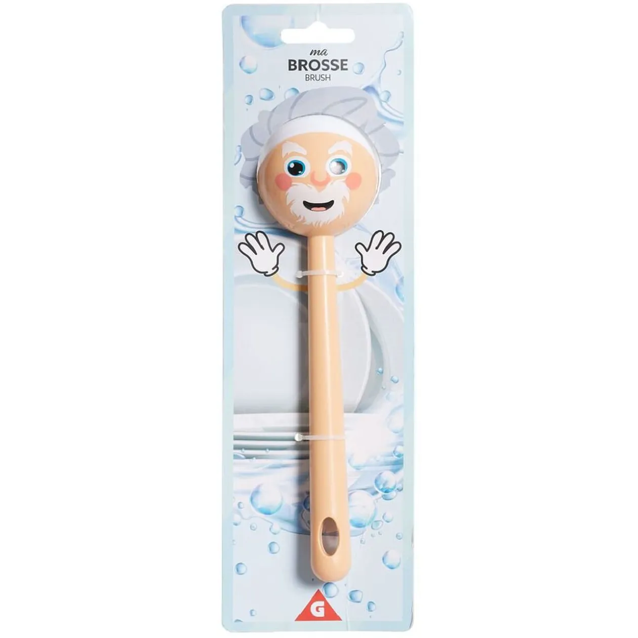 Brosse à vaisselle tête de poupée