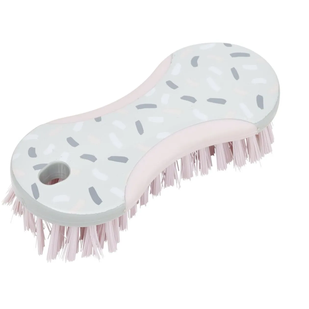 Brosse de nettoyage décorée 16x7x3,5cm rose
