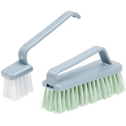 Brosse 2en1 Homclean poils souples et durs grise