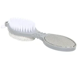 Brosse pédicure 4en1 brosse/pierre ponce/lime douche/lime métallique