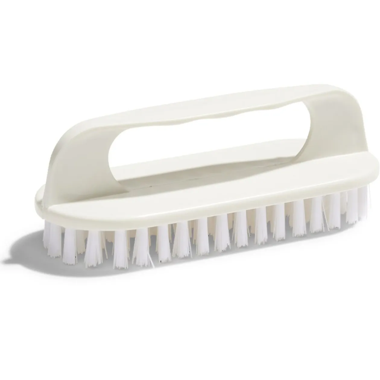 Brosse poignée plastique blanc L13,5cm