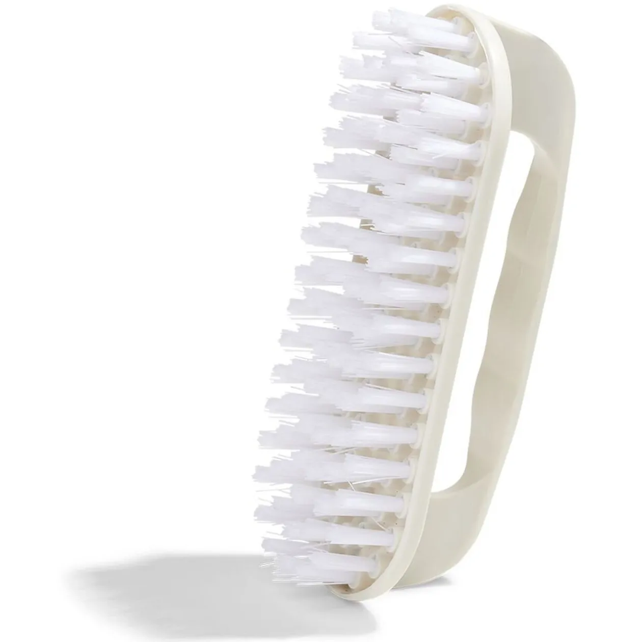 Brosse poignée plastique blanc L13,5cm