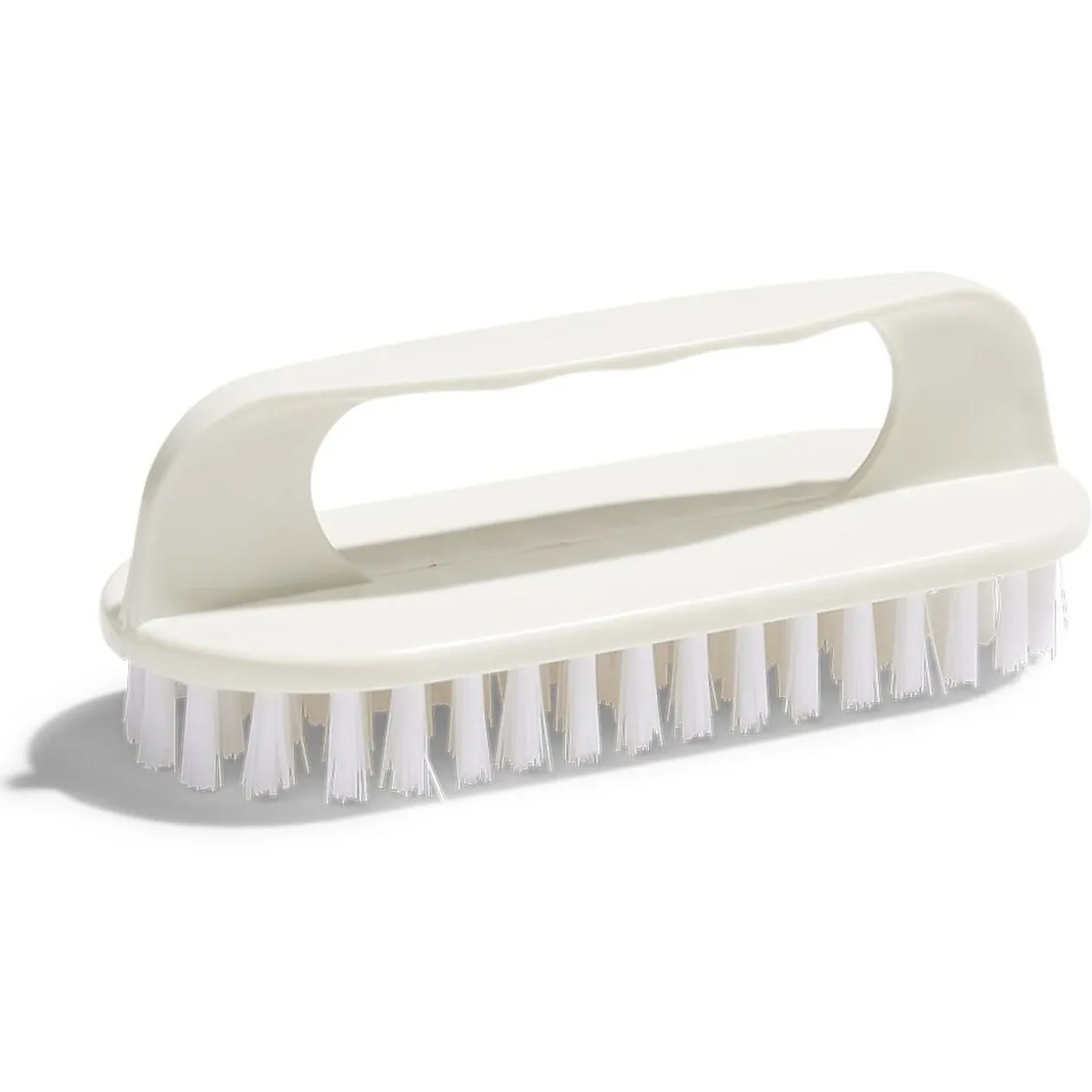 Brosse poignée plastique blanc L13,5cm