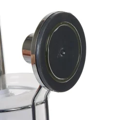 Brosse WC à ventouse gris blanc