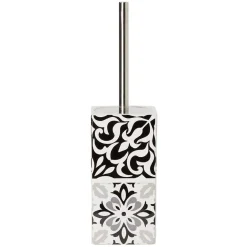 Brosse WC avec support céramique design carreau de ciment