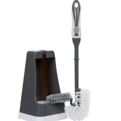 Brosse WC avec support et brossette intégrée noir et blanc