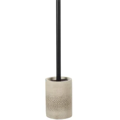 Brosse WC beige et noire design naturel