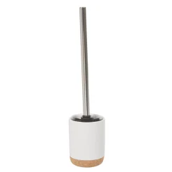 Brosse WC blanc naturel et liège