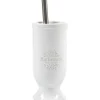 Brosse WC design fleur avec inscription bathroom