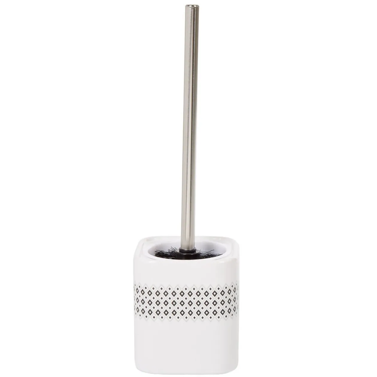 Brosse WC design graphique blanc et noir