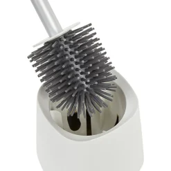 Brosse WC en silicone avec socle récupérateur d'eau