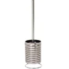 Brosse WC gris chromé décor fentes imitation rayures