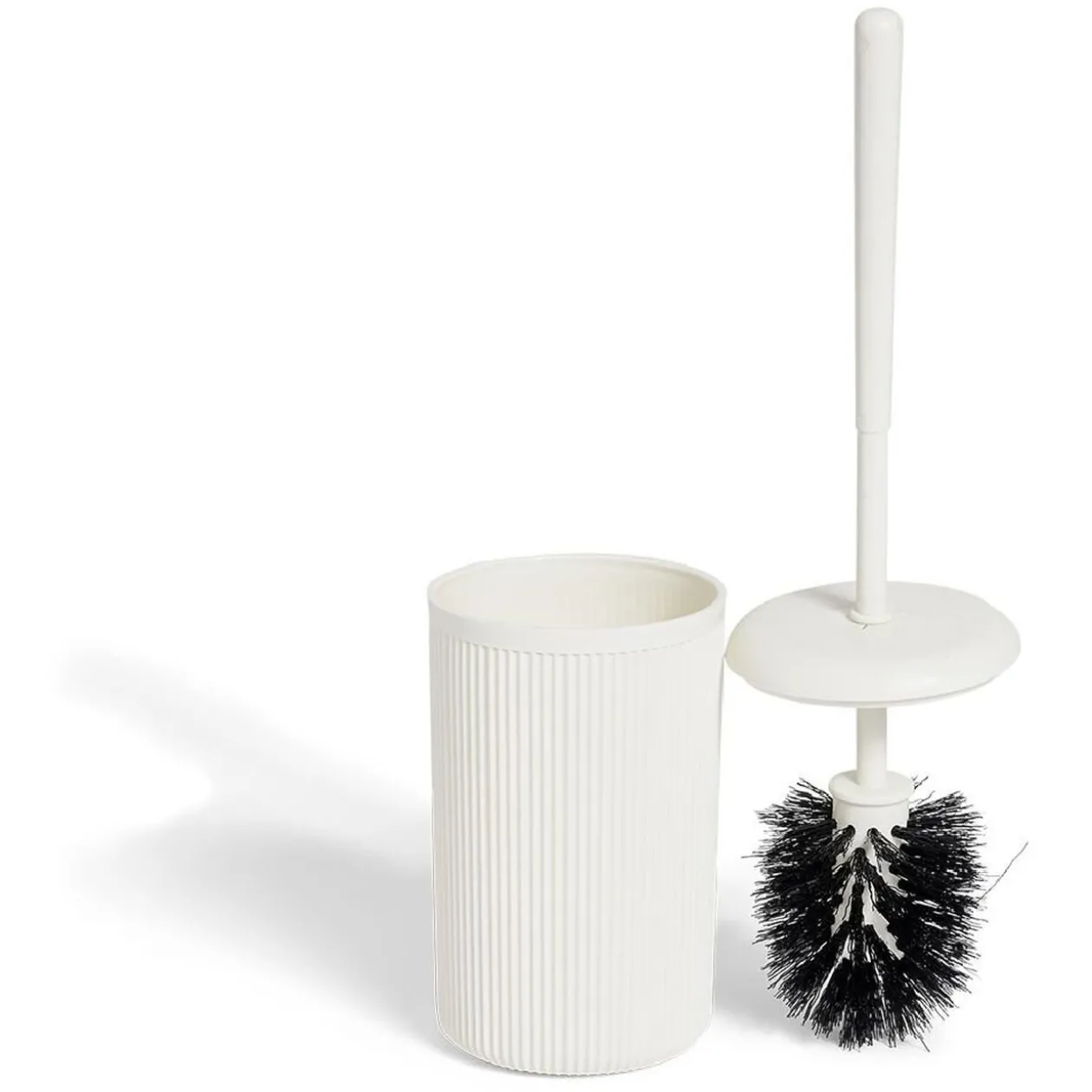 Brosse WC grise ou beige Ø9,5xH34cm.