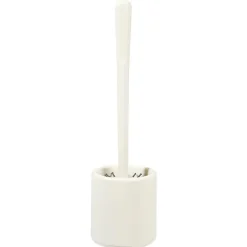 Brosse WC silicone ronde avec support blanc