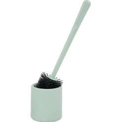 Brosse WC silicone ronde avec support plastique vert
