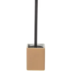 Brosse WC socle carré grès rouge terracotta 9,2x9,2xH36cm