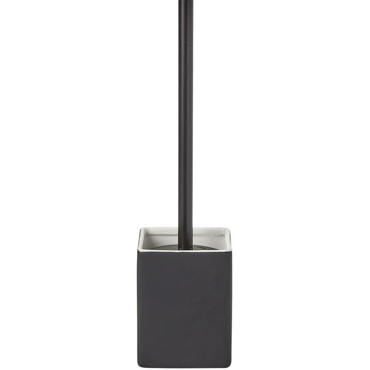 Brosse WC socle carré grès noir 9,2x9,2xH36cm