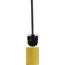 Brosse WC socle rond grès jaune Ø9,2xH36cm