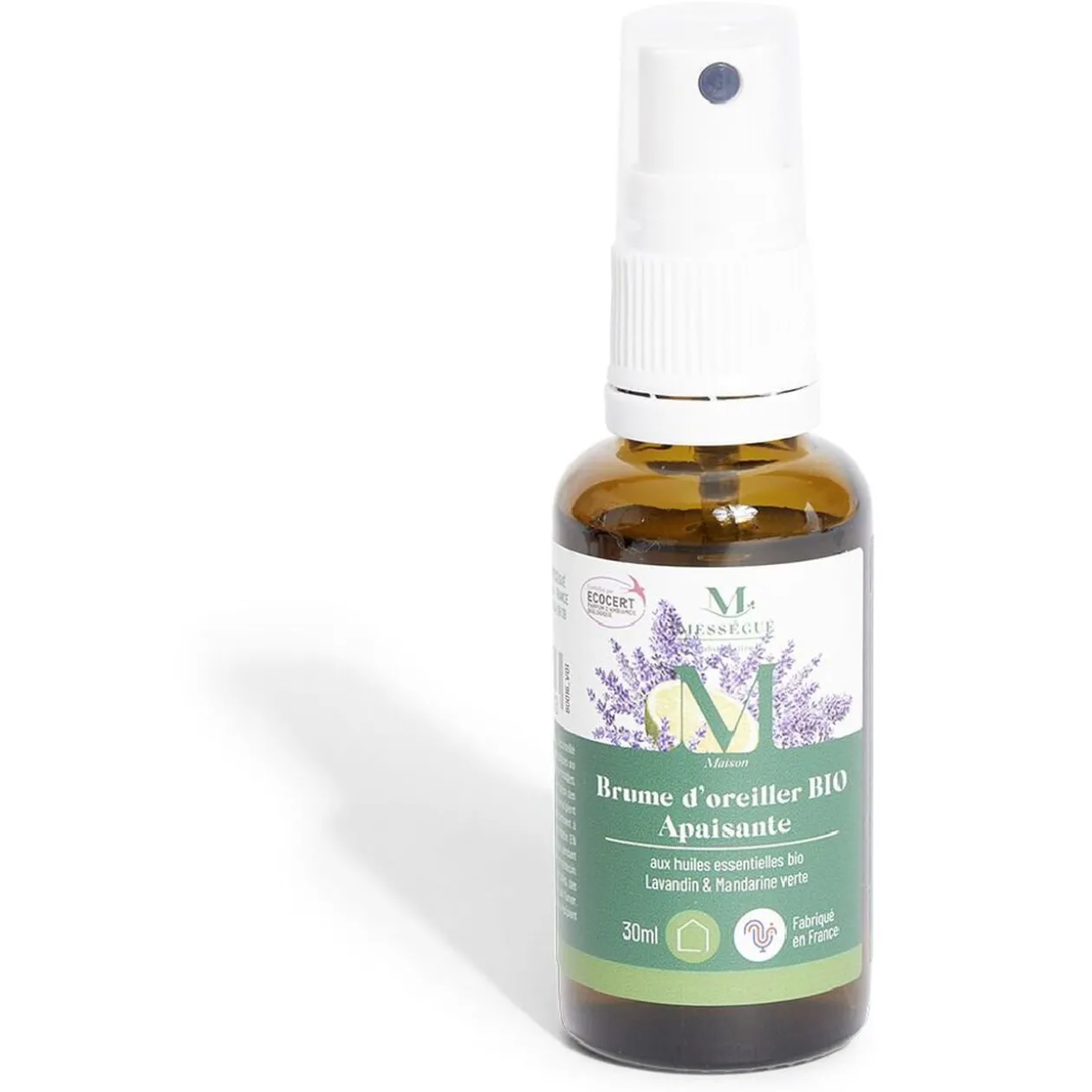 Brume d'oreiller BIO apaisante lavandin et mandarine verte 30ml