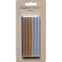 Bâton de colle colorée et paillettée x12