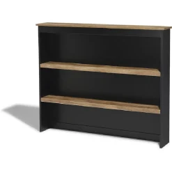 Buffet haut Florence noir et miel 2 étagères