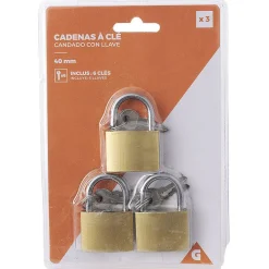 Cadenas à clé 40mm x3