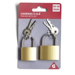 Cadenas à clé x2