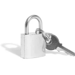 Cadenas en acier gris chromé de 20 mm - 2 clés