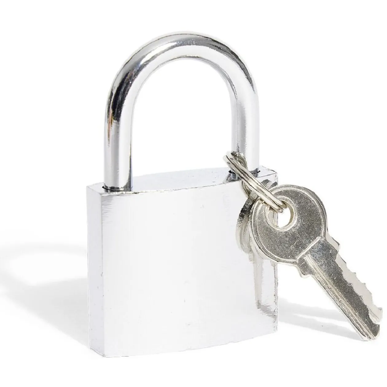 Cadenas en acier gris chromé de 38 mm - 2 clés