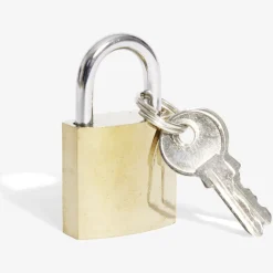 Cadenas en acier massif jaune 25mm - 2 clés