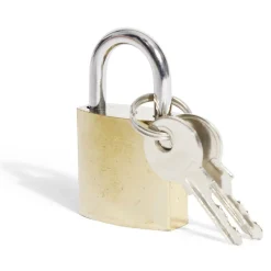 Cadenas en acier massif jaune 25mm - 2 clés