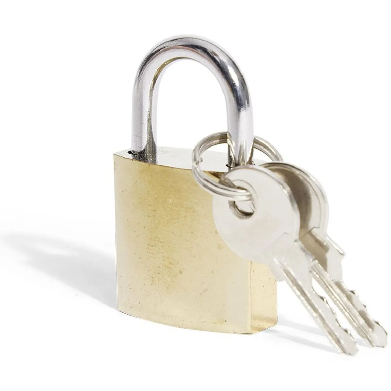 Cadenas en acier massif jaune 25mm - 2 clés