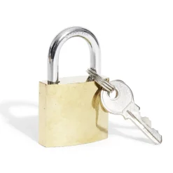 Cadenas en acier massif jaune 32mm - 2 clés