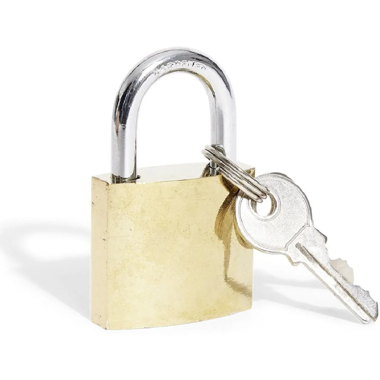 Cadenas en acier massif jaune 32mm - 2 clés