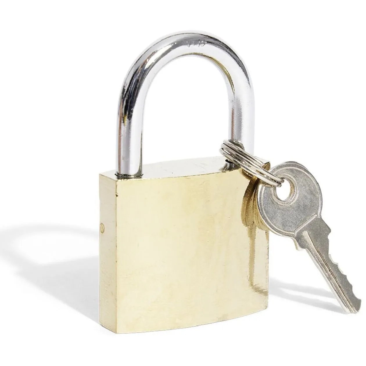 Cadenas en acier massif jaune 38mm - 2 clés