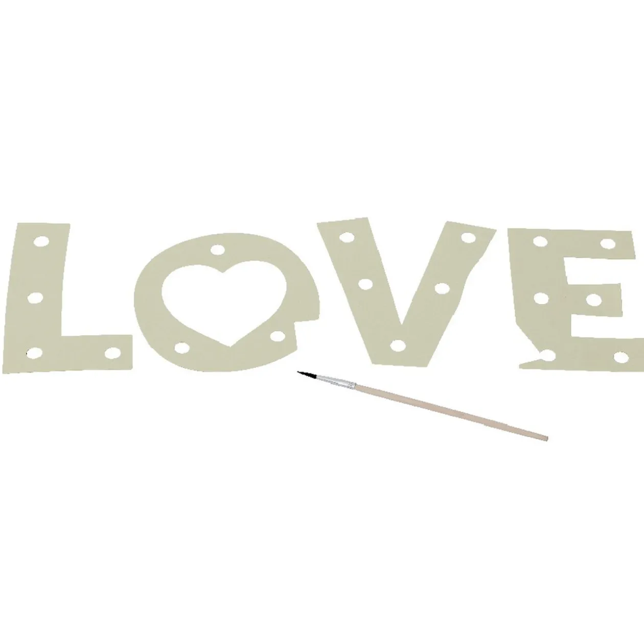 Cadre photo lumineux mot LOVE à décorer