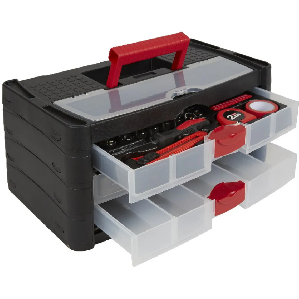 Caisse à outils 3 tiroirs avec 160 outils