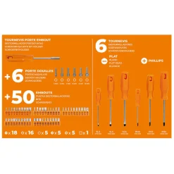 Caisse à outils en acier 119 pièces