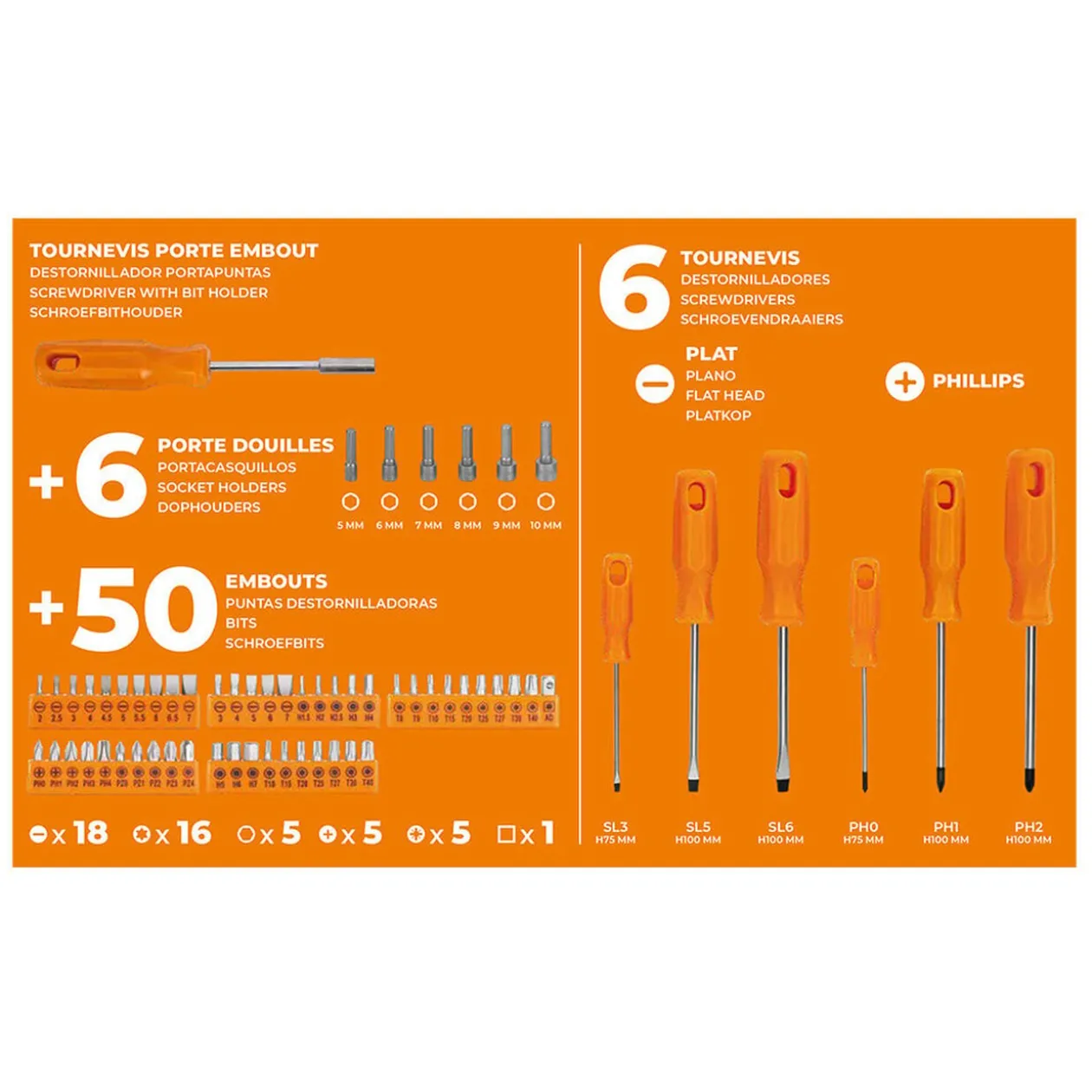 Caisse à outils en acier 119 pièces