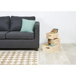 Caisse de rangement en bois x3