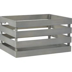 Caisse de rangement en bois gris