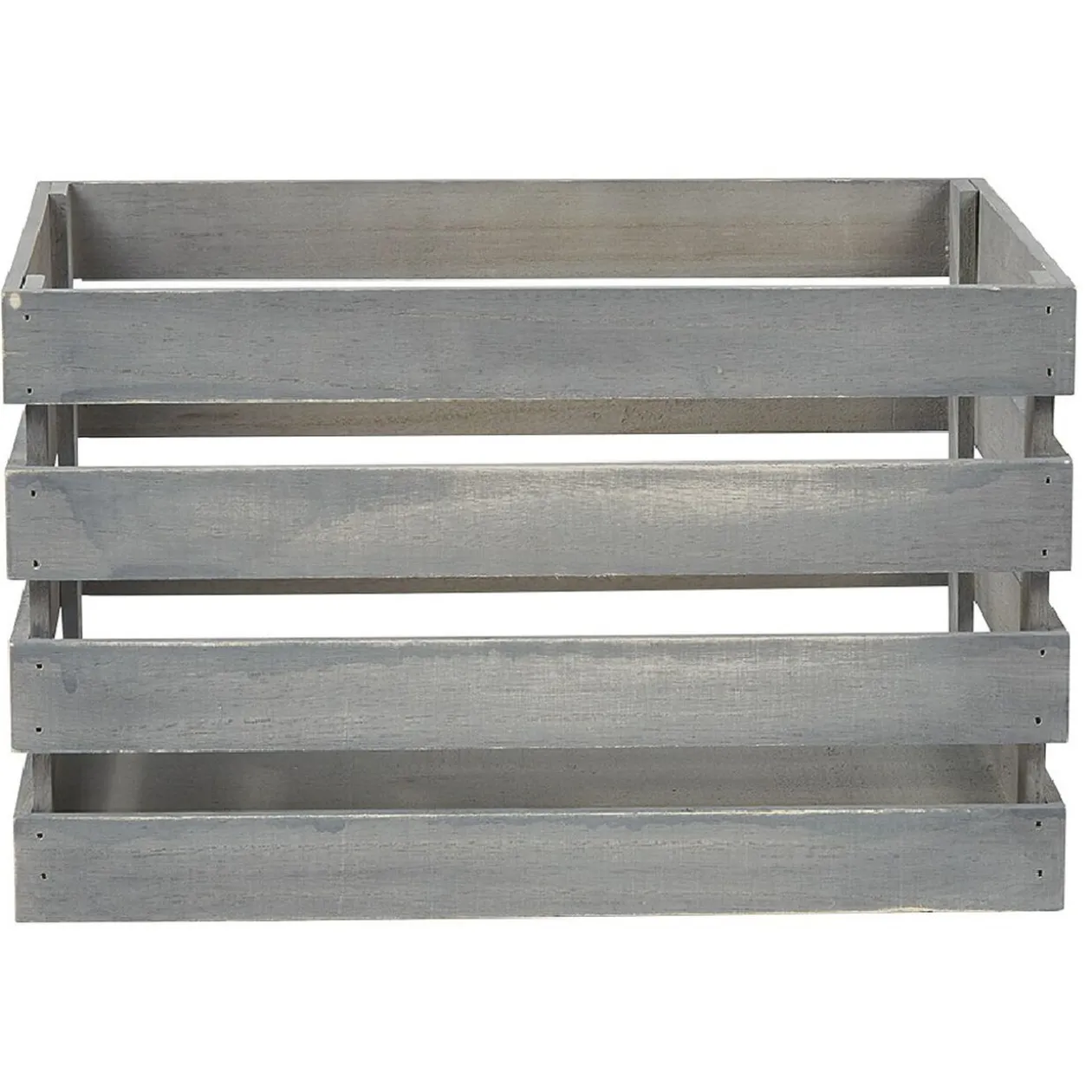 Caisse de rangement en bois gris