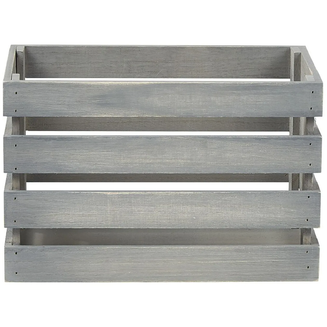 Caisse de rangement en bois gris