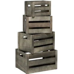 Caisse de rangement en bois Taille L