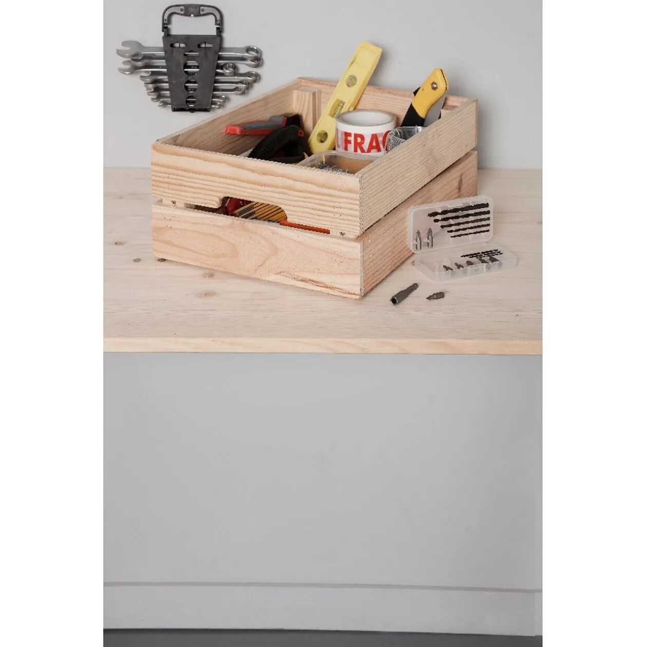 Caisse en bois pin massif à monter soi-même moyen modèle