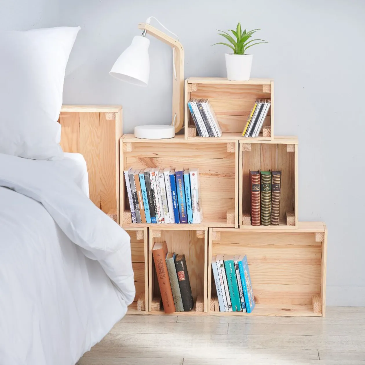 Caisse en bois pin massif à monter soi-même moyen modèle