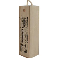 Caisse en bois pour bouteille de vin design naturel
