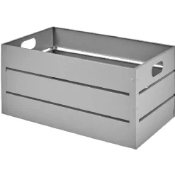 Caisse métallique de rangement gris anthracite x3