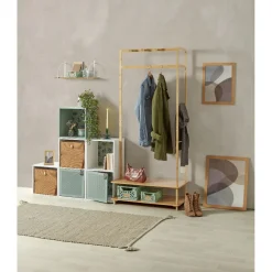 Caisse pliable avec porte-étiquette vert L25xl16,5xH10cm